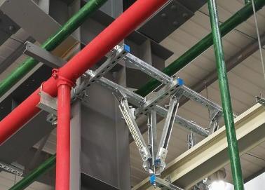 红原该抗震支架的整体式支吊架结构协调性好